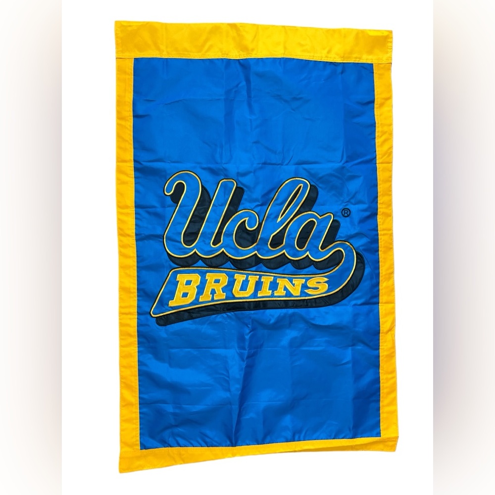 UCLA‎ Bruins Banner Yard Flag Embroidered Blue Yellow Double Sided 43x27